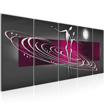 Canvas 5 luik schilderij abstract dance3 220 x 80 cm 301255 0