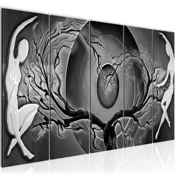 Canvas 5 luik schilderij abstract dancing7 220 x 80 cm 301055