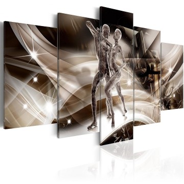 Canvas 5 luik schilderij abstract dans 1 240 x 112 cm hc 0030 bm