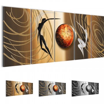 Canvas 5 luik schilderij abstract dans1 220 x 80 cm 300612
