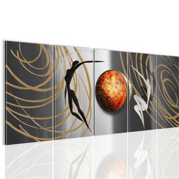 Canvas 5 luik schilderij abstract dans3 220 x 80 cm 300612 0