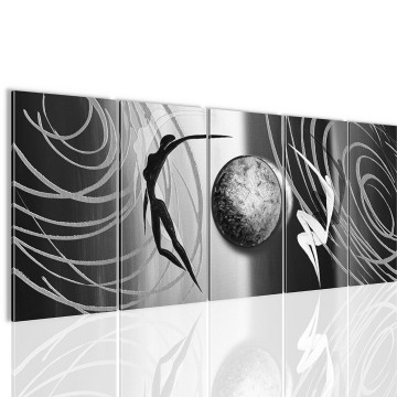 Canvas 5 luik schilderij abstract dans4 220 x 80 cm 300612 0