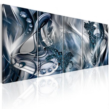 Canvas 5 luik schilderij abstract diamand 2 240 x 90 cm 0307
