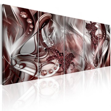 Canvas 5 luik schilderij abstract diamand 3 240 x 90 cm 0307