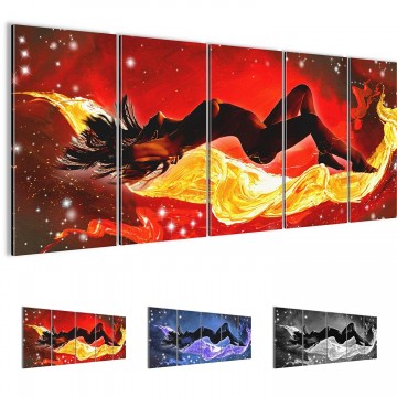 Canvas 5 luik schilderij abstract erotic1 220 x 80 cm 300912