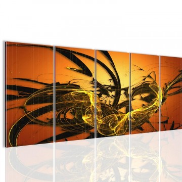 Canvas 5 luik schilderij abstract fire2 220 x 80 cm 101512