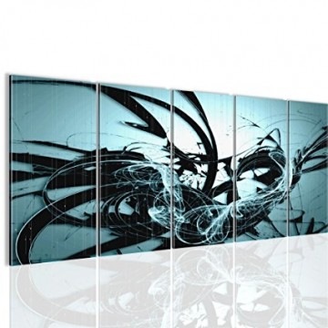 Canvas 5 luik schilderij abstract fire3 220 x 80 cm 101512