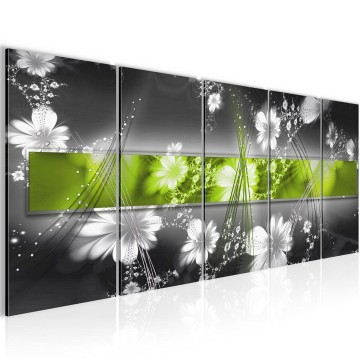 Canvas 5 luik schilderij abstract hoek2 220 x 80 cm 104455 0