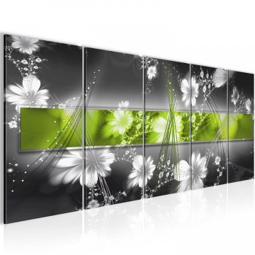 Canvas 5 luik schilderij abstract hoek2 220 x 80 cm 104455