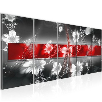 Canvas 5 luik schilderij abstract hoek3 220 x 80 cm 104455 0