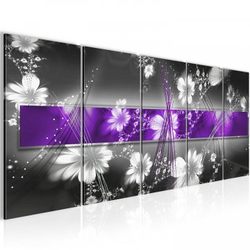 Canvas 5 luik schilderij abstract hoek4 220 x 80 cm 104455