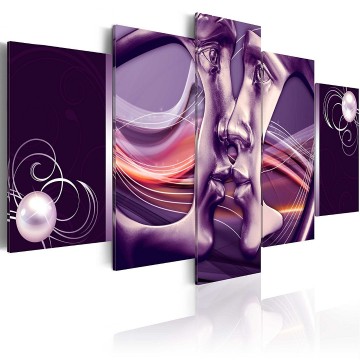 Canvas 5 luik schilderij abstract kus 2 240 x 112 cm h a 0035 b n