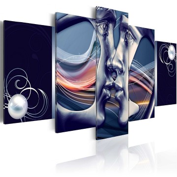 Canvas 5 luik schilderij abstract kus 3 240 x 112 cm h a 0035 b n