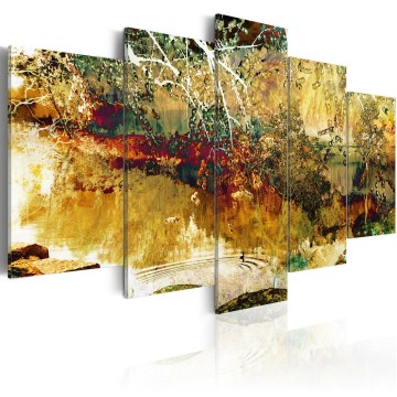 Canvas 5 luik schilderij abstract natuur 240 x 112 cm 020101 58