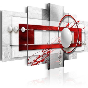 Canvas 5 luik schilderij abstract recht 1 240 x 112 cm a a 0140 b n