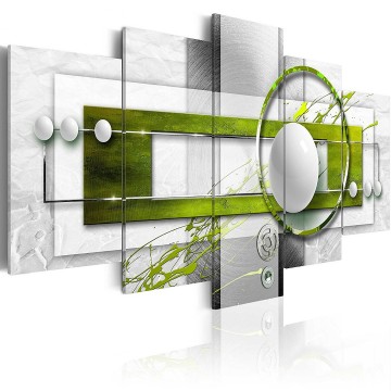 Canvas 5 luik schilderij abstract recht 2 240 x 112 cm a a 0140 b n