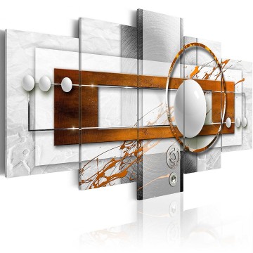 Canvas 5 luik schilderij abstract recht 3 240 x 112 cm a a 0140 b n