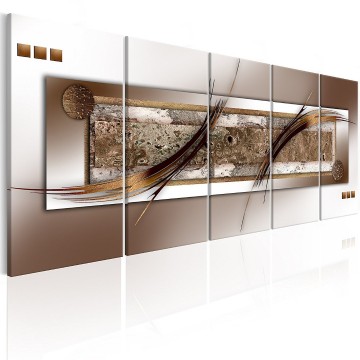 Canvas 5 luik schilderij abstract rechthoek 2 240 x 90 cm 0308