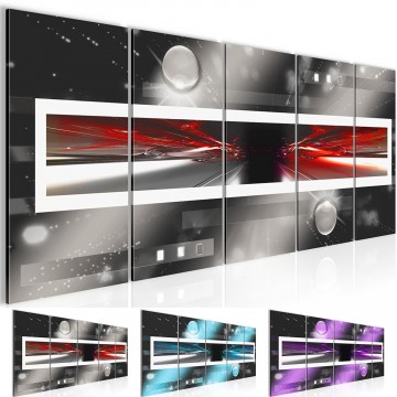 Canvas 5 luik schilderij abstract rechthoek1 220 x 80 cm 101955