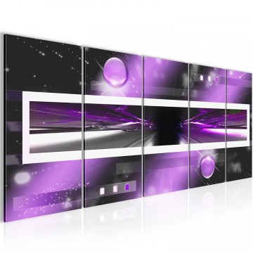 Canvas 5 luik schilderij abstract rechthoek4 220 x 80 cm 101955