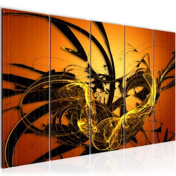 Canvas 5 luik schilderij abstract vuur 1 220 x 80 cm 101555