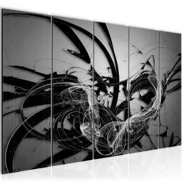 Canvas 5 luik schilderij abstract vuur 3 220 x 80 cm 101555