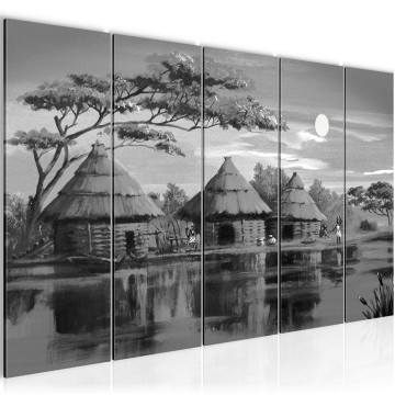 Canvas 5 luik schilderij afrika 18 220 x 80 cm 000055