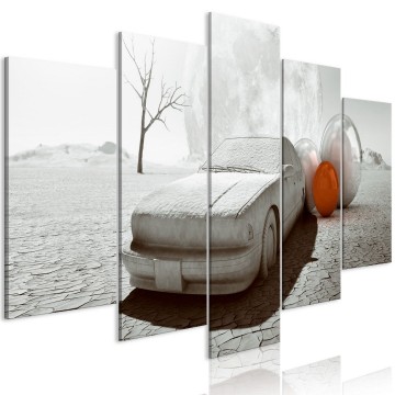 Canvas 5 luik schilderij auto 1 240 x 112 cm cc 0189 bm