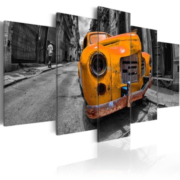 Canvas 5 luik schilderij auto 2 240 x 112 cm i c 0085 b n