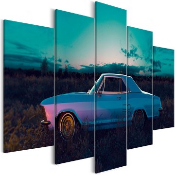 Canvas 5 luik schilderij auto 5 240 x 112 cm i b 0049 b n 0