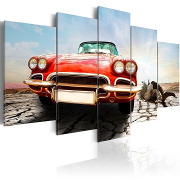 Canvas 5 luik schilderij auto 7 240 x 112 cm 030112  64