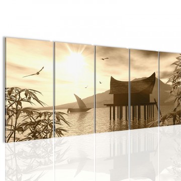 Canvas 5 luik schilderij azie1 220 x 80 cm 500012