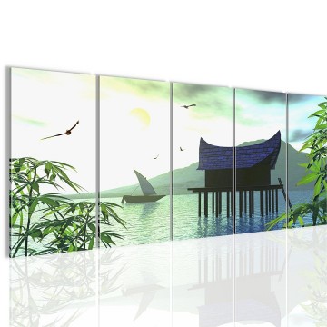 Canvas 5 luik schilderij azie2 220 x 80 cm 500012 0