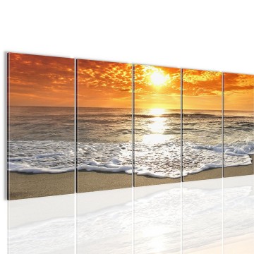Canvas 5 luik schilderij beautiful sunset1 220 x 80 cm 600055 0