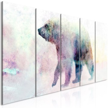 Canvas 5 luik schilderij beer special 1 225 x 90 cm 0270