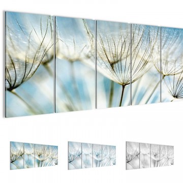 Canvas 5 luik schilderij bloem1 220 x 80 cm 209812