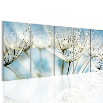 Canvas 5 luik schilderij bloem2 220 x 80 cm 209812