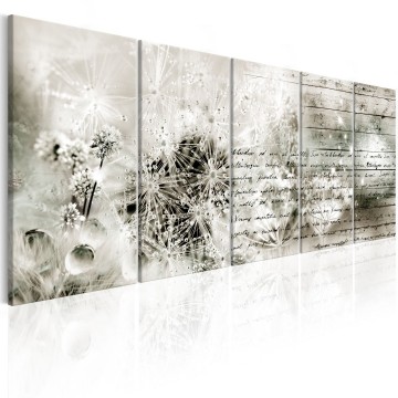 Canvas 5 luik schilderij bloemen 0003 240 x 90 cm 0172 b n