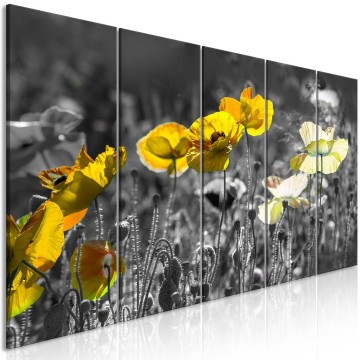 Canvas 5 luik schilderij bloemen 0007 240 x 90 cm 0405 b m