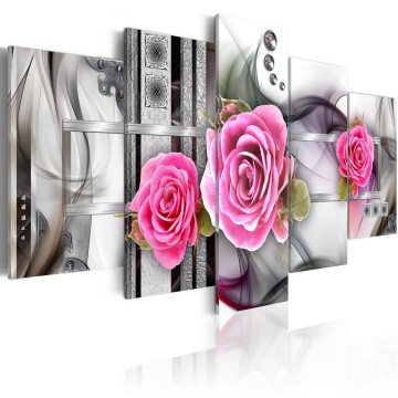 Canvas 5 luik schilderij bloemen 12 240 x 112 cm 020110 117