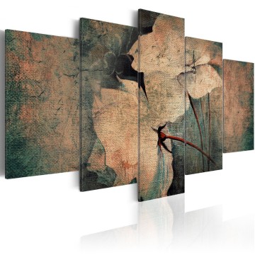 Canvas 5 luik schilderij bloemen 14 240 x 112 cm ba 0323 bn