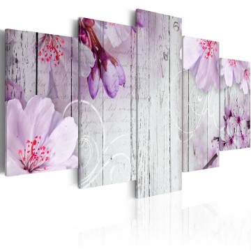 Canvas 5 luik schilderij bloemen 17 240 x 112 cm ba 0242 bn