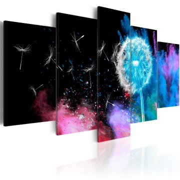 Canvas 5 luik schilderij bloemen 29 240 x 112 cm 0114 b