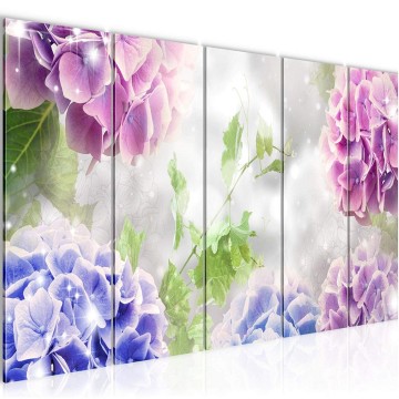 Canvas 5 luik schilderij bloemen 9 220 x 80 cm 017455