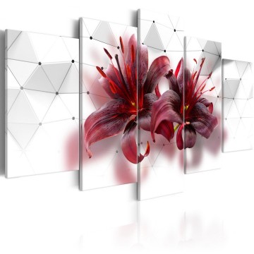 Canvas 5 luik schilderij bloemen 9 240 x 112 cm bc 0167 bm