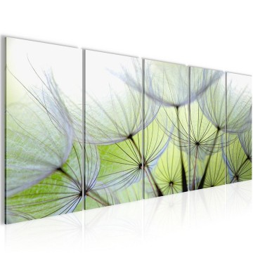 Canvas 5 luik schilderij bloemen2 220 x 80 cm 206112 0