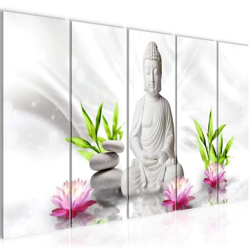 Canvas 5 luik schilderij boeddha 102 220 x 80 cm 011655