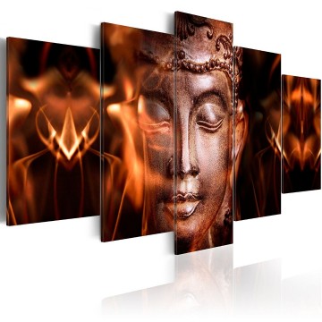 Canvas 5 luik schilderij boeddha 2 240 x 112 cm 030213  26