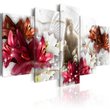 Canvas 5 luik schilderij boeddha 34 240 x 112 cm 0035