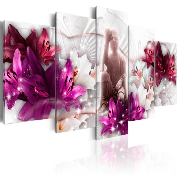 Canvas 5 luik schilderij boeddha 35 240 x 112 cm 0035